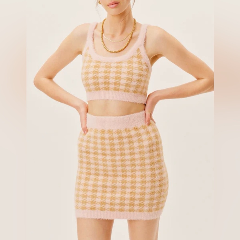 For Love and Lemons Cher Crop Top and Skirt Set (EUC) Size 2x